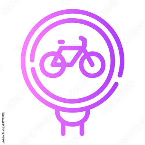 bicycle Line Gradient Icon