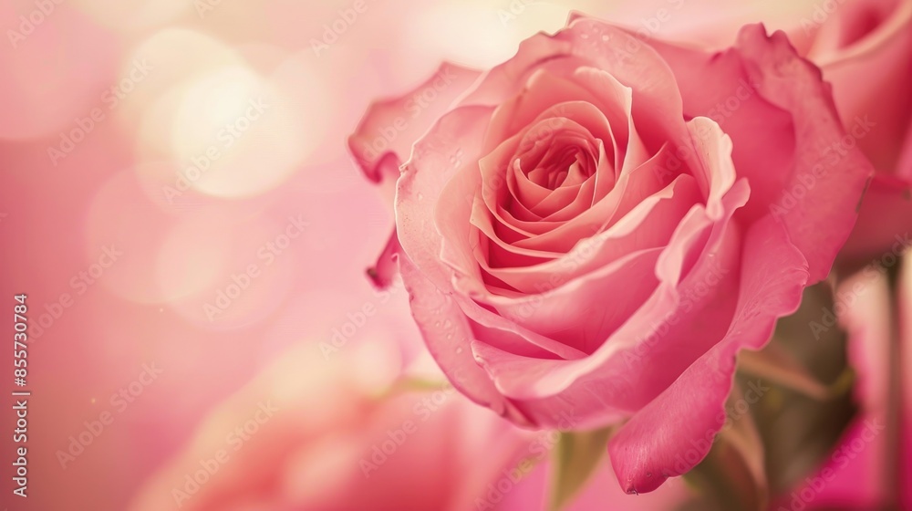 Close up shot of pink rose with shallow depth of focus Close up shot of pink rose with shallow depth of focus