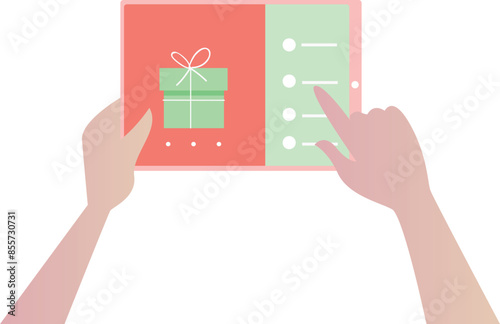 A person is ordering online.