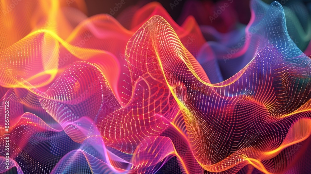 Fototapeta premium Abstract Wavy Pattern with Vibrant Colors