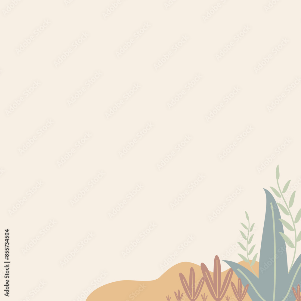 Fototapeta premium Vector design floral border corner frame