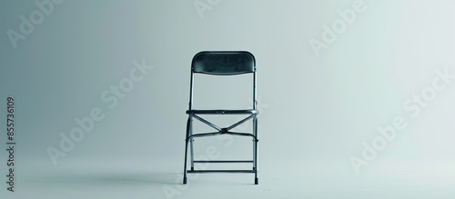 metal chair on white backgr...