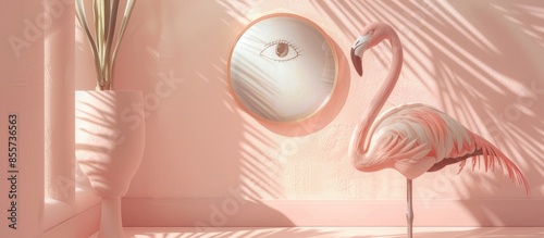 Abstract flamingo and eyesh...