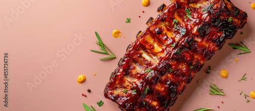 Chicken ribs Isolated on pa...