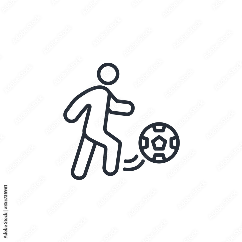 football icon. vector.Editable stroke.linear style sign for use web design,logo.Symbol illustration.