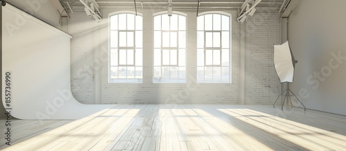 Bright photo studio interio...