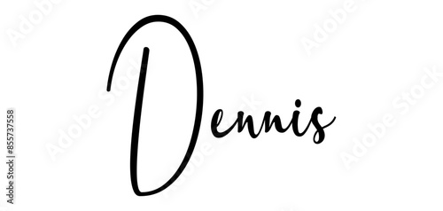 Dennis - colore nero - parola nome scritta - ideale per websites, presentazioni, biglietti, banners, sweatshirt, stampe, cricut, silhouette, sublimazioni, etichette, adesivi
