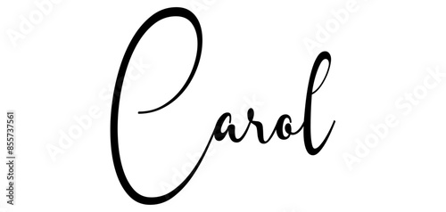 Carol - colore nero - parola nome scritta - ideale per websites, presentazioni, biglietti, banners, sweatshirt, stampe, cricut, silhouette, sublimazioni, etichette, adesivi