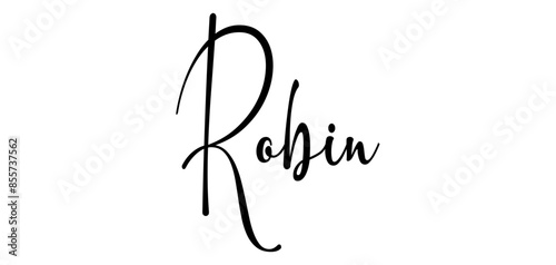 Robin- colore nero - parola nome scritta - ideale per websites, presentazioni, biglietti, banners, sweatshirt, stampe, cricut, silhouette, sublimazioni, etichette, adesivi