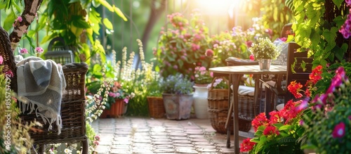 Cozy terrace in the garden ...