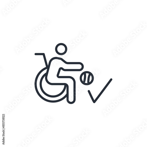 para sports icon. vector.Editable stroke.linear style sign for use web design,logo.Symbol illustration.
