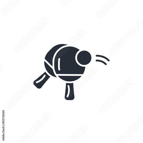 racket icon. vector.Editable stroke.linear style sign for use web design,logo.Symbol illustration.
