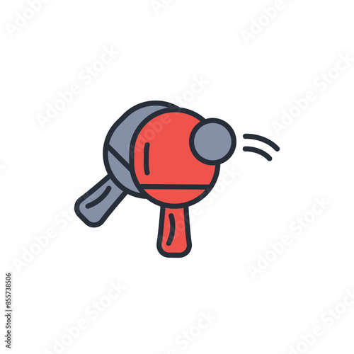 racket icon. vector.Editable stroke.linear style sign for use web design,logo.Symbol illustration.