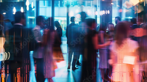 Blurred Image of Business People at Office Party