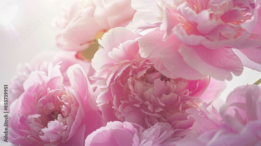 pink peonies arranged in a stock photography style against a pristine white background, bathed in natural light. pink peonies arranged in a stock photography style against a pristine white background, bathed in natural light.