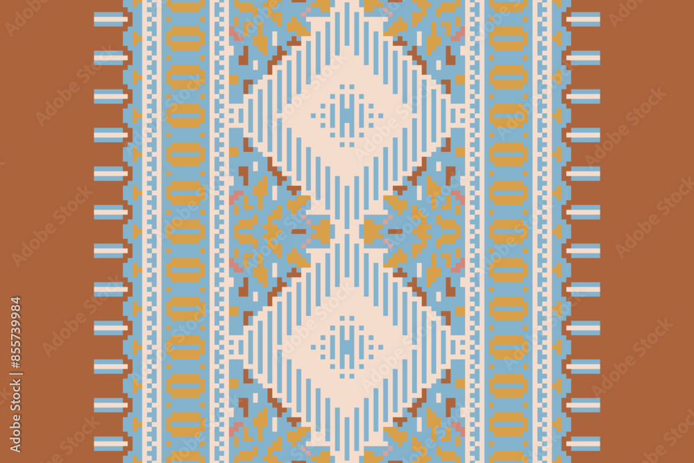 Seamless geometric ethnic asian oriental and tradition pattern design for texture and background. Silk and fabric pattern decoration for carpet, clothing, wrapping and wallpaper Seamless geometric ethnic asian oriental and tradition pattern design for texture and background. Silk and fabric pattern decoration for carpet, clothing, wrapping and wallpaper
