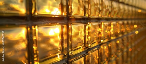 Uneven golden light reflect...