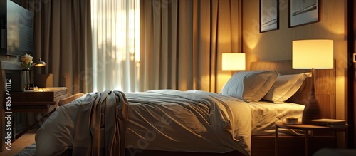 Hotel room . with copy spac...