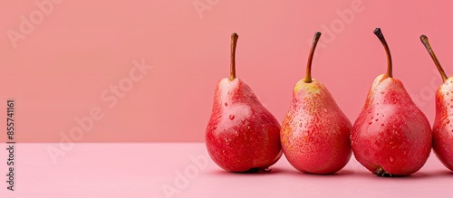 Red pears pastel background...