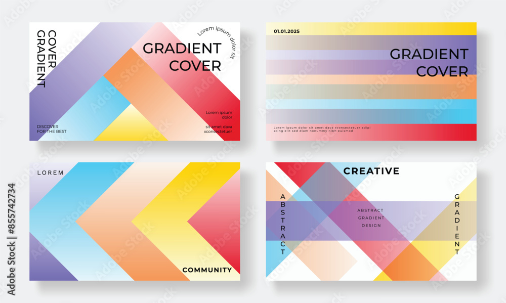Set of template background design vector. Collection of creative abstract gradient vibrant colorful perspective 3d geometric shape background. Art design for business card, cover, banner, wallpaper. Set of template background design vector. Collection of creative abstract gradient vibrant colorful perspective 3d geometric shape background. Art design for business card, cover, banner, wallpaper.
