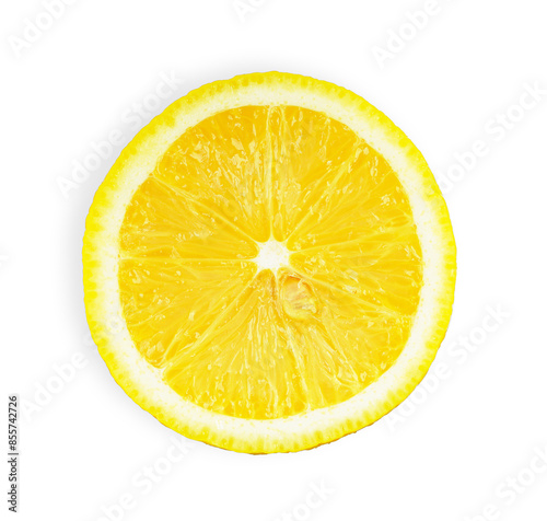 Hlaf of Lemon isolated on white background. photo