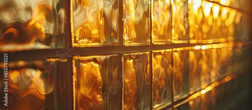 Uneven golden light reflect...