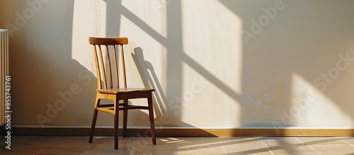 One isolated wooden chair i...