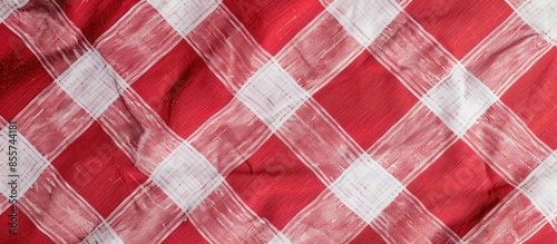 Red classic checkered table...