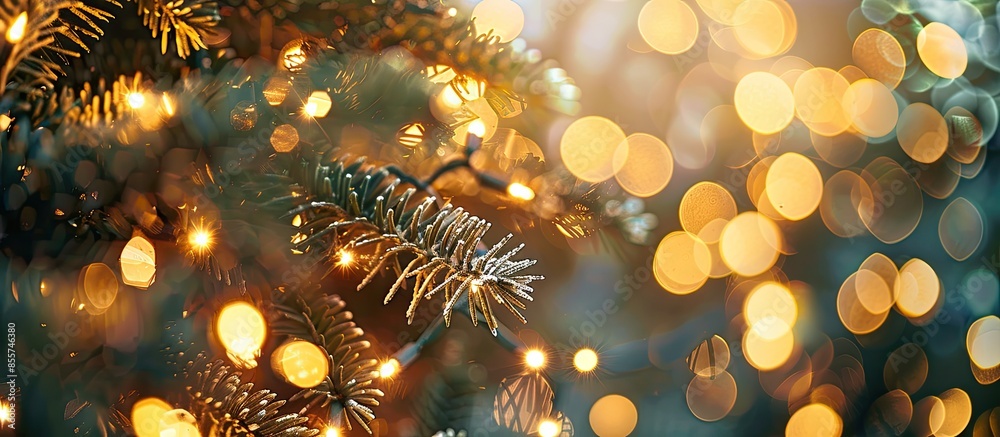 Christmas lights background with bokeh effect, defocused new year year tree backdrop. with copy space image. Place for adding text or design Christmas lights background with bokeh effect, defocused new year year tree backdrop. with copy space image. Place for adding text or design