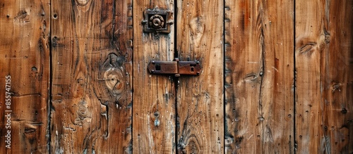 A wood door. with copy space image. Place for adding text or design © vxnaghiyev