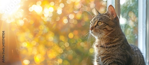 beautiful cat sitting on a ...