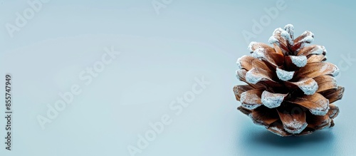 A pine cone on pastel backg...