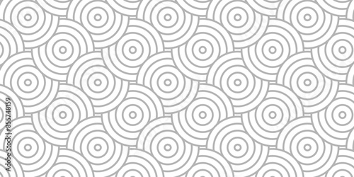 Overlapping Pattern Minimal diamond geometric waves spiral and abstract circle wave line. white and gray color seamless tile stripe geometric create retro square line backdrop pattern background.