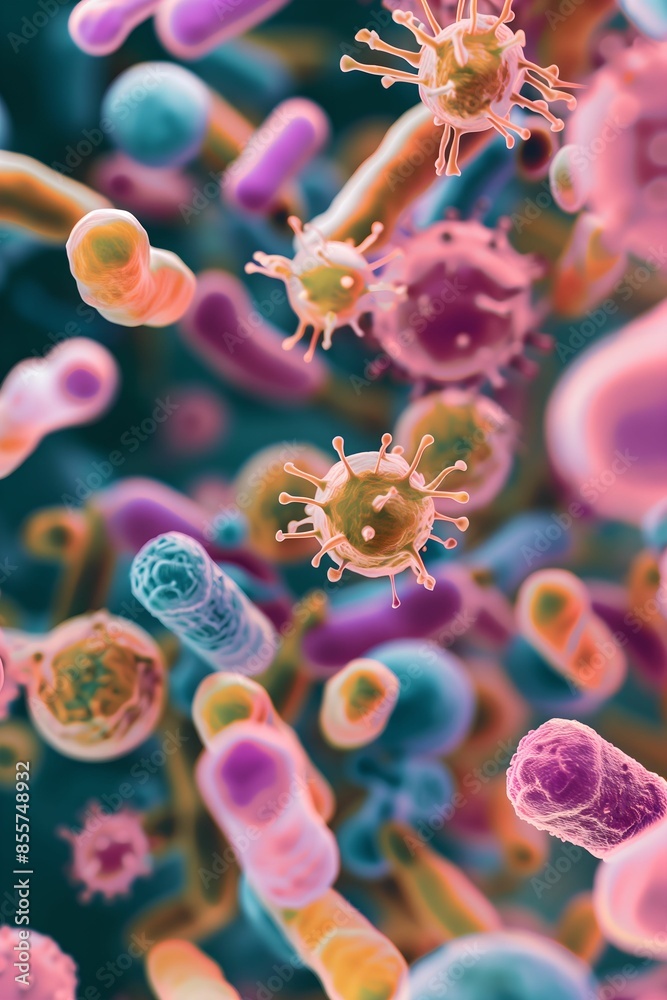 There are many bacteria on the skin surface There are many bacteria on the skin surface