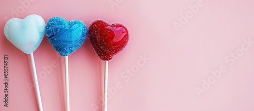 White, blue and red heart s...