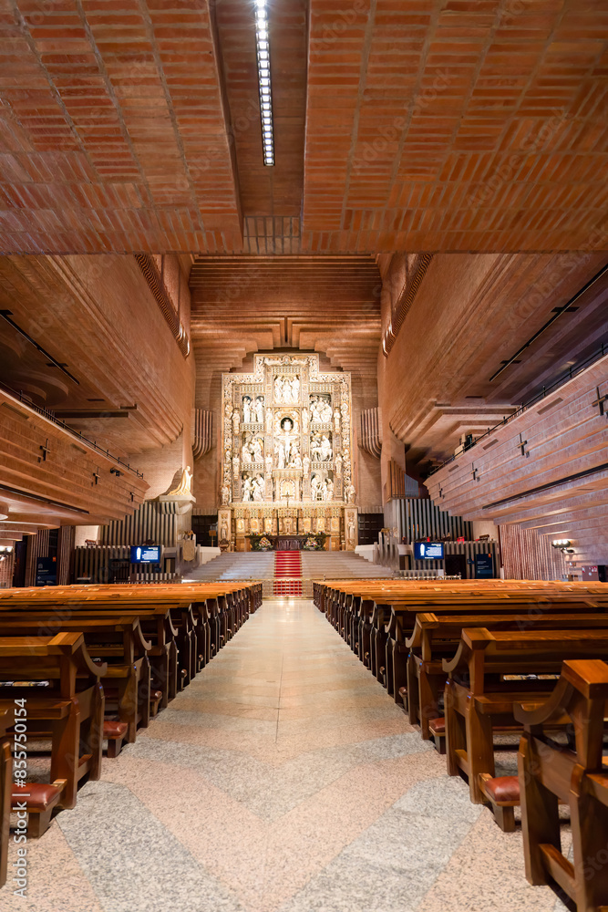 Fototapeta premium the magnificent Altarpiece of the Santuario de Torreciudad, a spectacular Marian shrine in honor of the Blessed Virgin Mary
