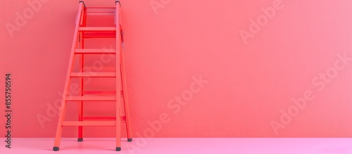 Folding Aluminum Red Ladder...