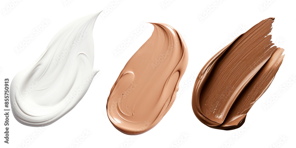 PNG Foundation makeup cut out element set PNG Foundation makeup cut out element set