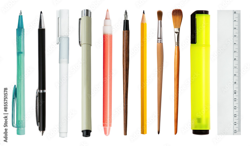 PNG stationery cut out element set PNG stationery cut out element set