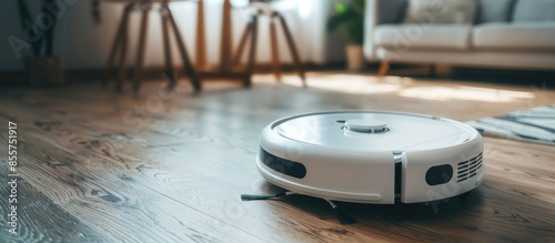 Smart home. Robot vacuum cl...