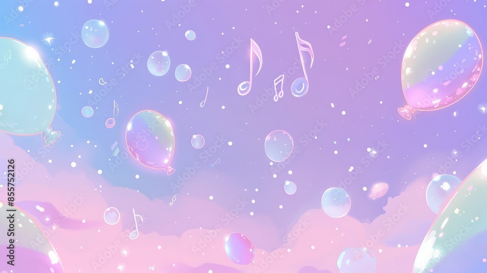 Musical notes, the concept of enjoyment Enjoy the music simple background Musical notes, the concept of enjoyment Enjoy the music simple background