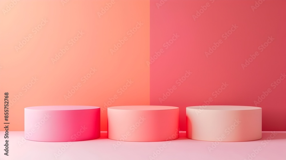 Warm Pastel Gradient Empty Backdrop for Product Presentation Concept Warm Pastel Gradient Empty Backdrop for Product Presentation Concept