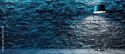blue stone wall modern inte...