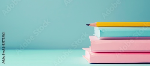 Pencil on stack of notebook...