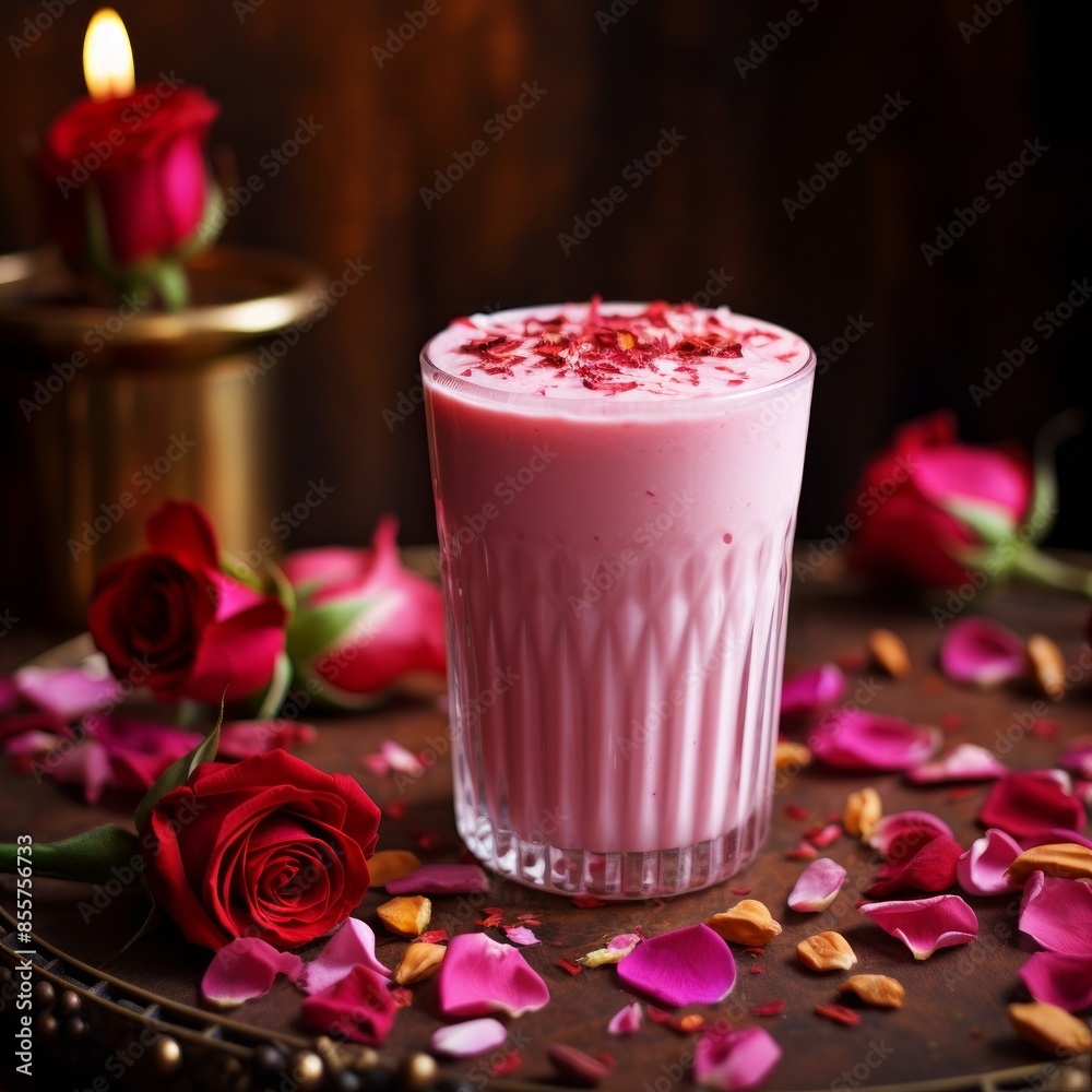 Rosy Indulgence Gulab Shake Rose Milk with Rose Petals Rosy Indulgence Gulab Shake Rose Milk with Rose Petals