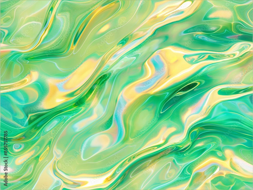Abstract Green and Yellow Fluid Background Abstract Green and Yellow Fluid Background