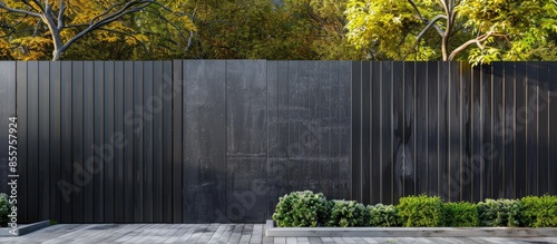 modern fence with automatic...
