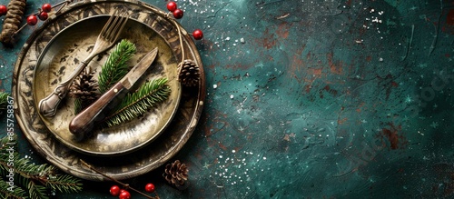 Christmas table place setti...
