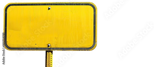 Blank yellow road sign or E...