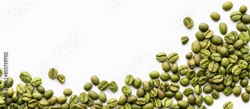 Dried green coffee beans is...